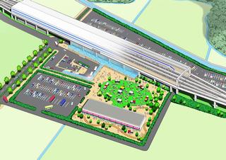 南越駅（仮称）の完成イメージ