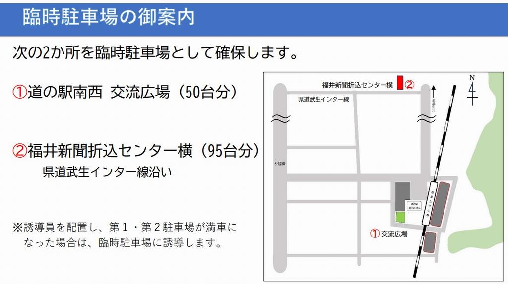 臨時駐車場の位置