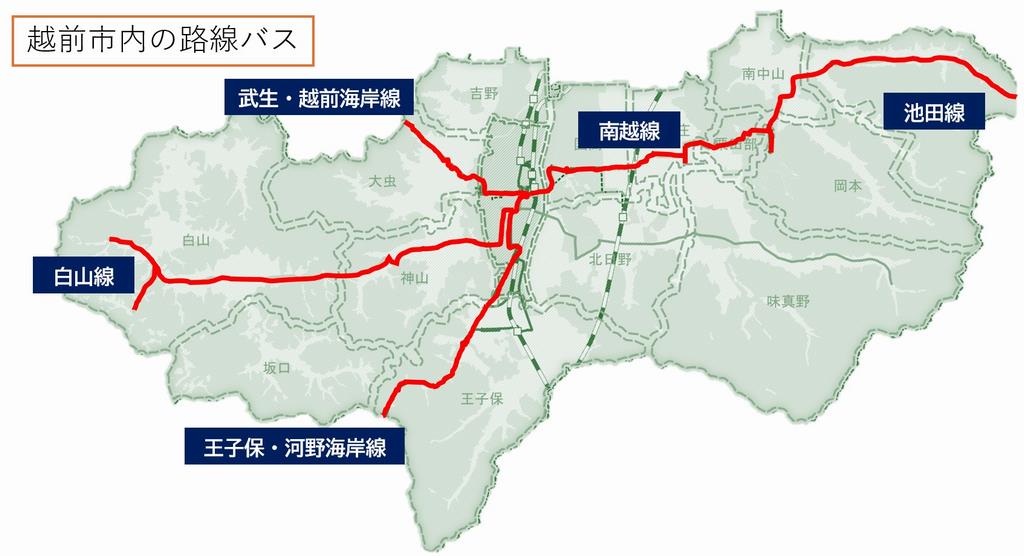 市内の路線図