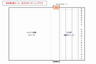 絵本館1階ホール（あそびのへや）レイアウト